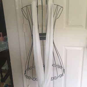 Long White Fashion Scarf